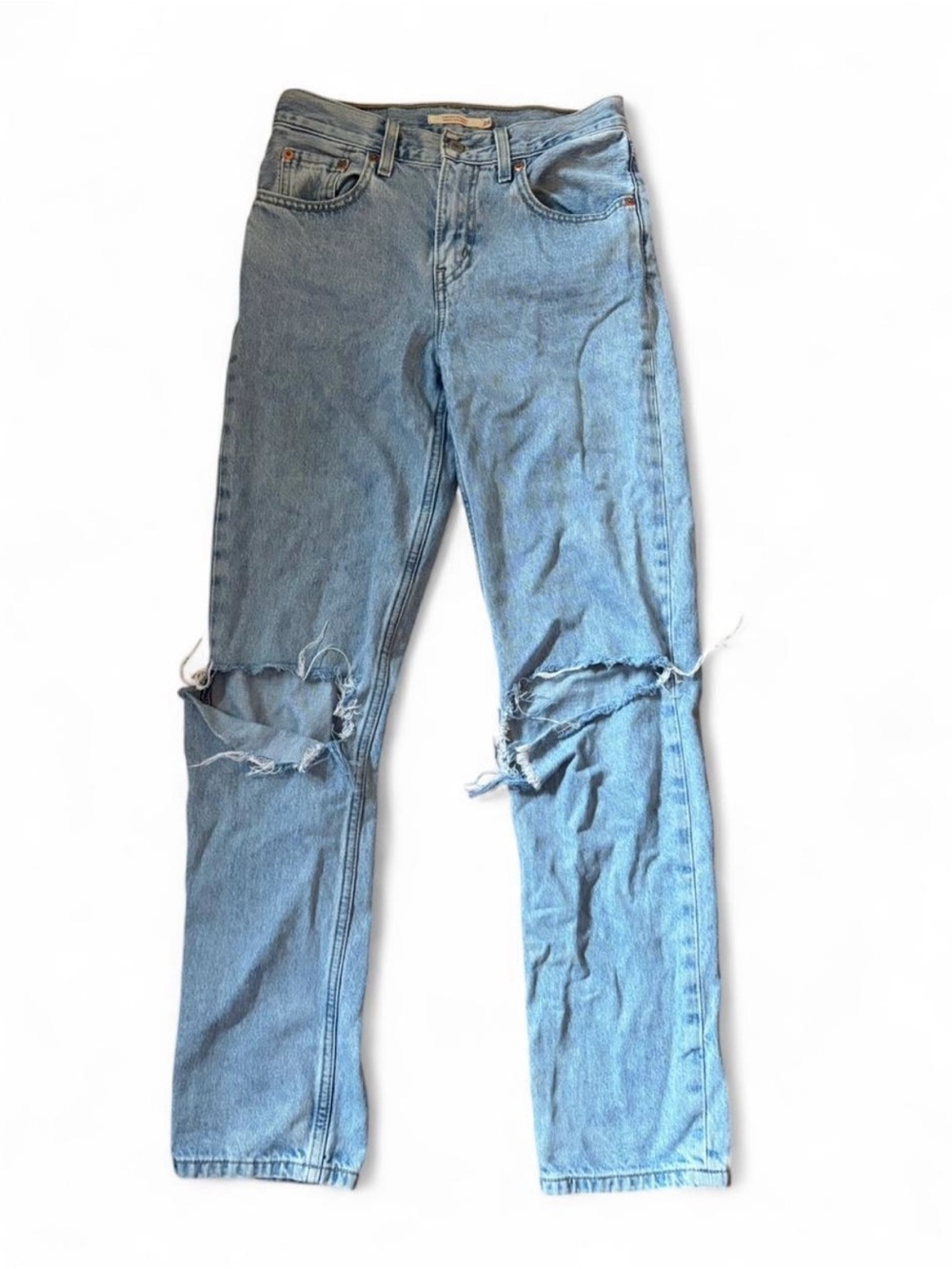 Levi's Light Blue Distressed Knee-Ripped Women's Jeans